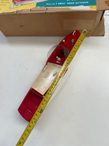 BOXED VINTAGE TRIANG 14" ELECTRIC SPREEDBOAT TOY - Picture 8 of 10