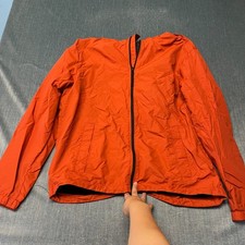 H&M Mens Jacket Size L Orange Windbreaker Ful...