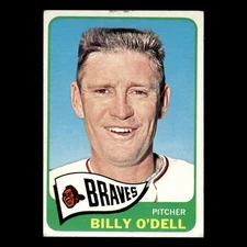 Billy ODell #476 1965 Topps Milwaukee Braves Baseball Card MLB EX