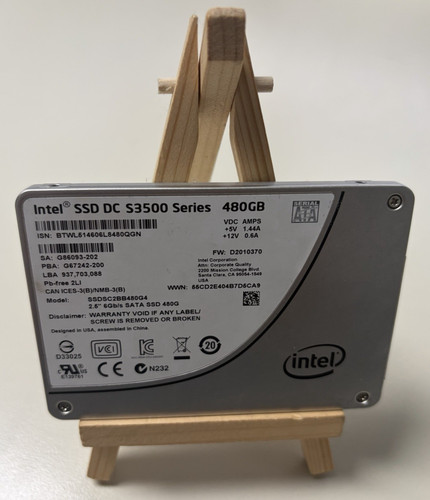480GB Intel SSDSC2BB480G4 DC S3500 Series SATA-6.0Gb/s SSD 2.5-Zoll SSD