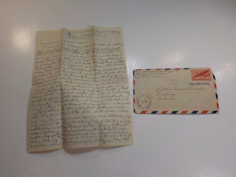 WW2 Letter 1945 Bombed Manchuria China Communist B29s Japan WW II Navy War WWII