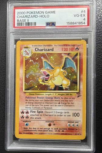 1995-99 Pokemon TCG Charizard 4/130 WOCT Base Set Holo PSA 4 🔥🔥🔥