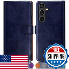 Suanpot Compatible Samsung Galaxy S25 Wallet Case Rfid Blocking Credit Card