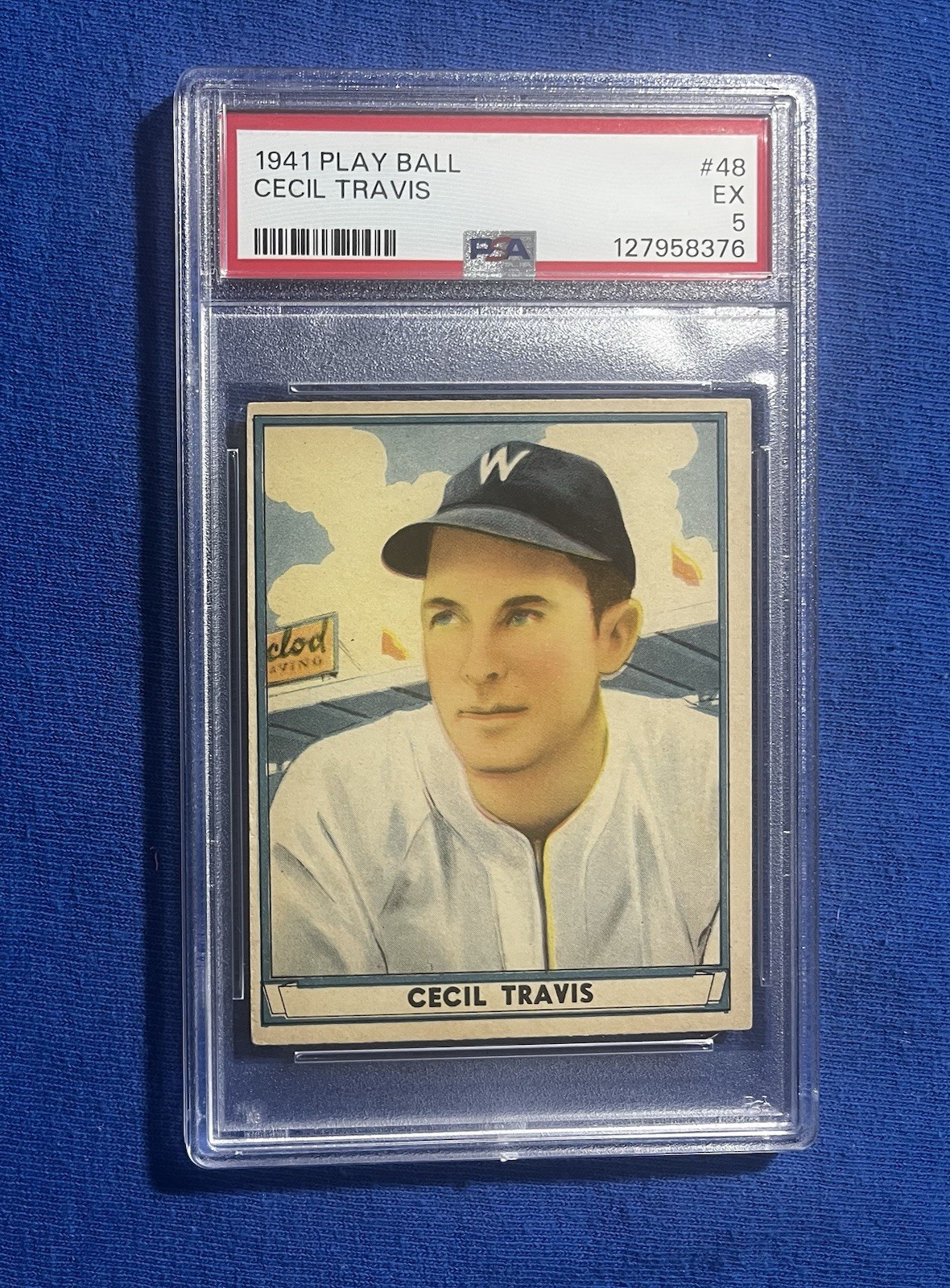 1941 Play Ball #48 Cecil Travis - PSA 5