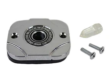 V-Twin 24-0604 Chrome Handlebar Master Cylinder Lid Cover for 96-05 Softail 