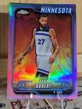 2024-25 Topps Chrome Rudy Gobert Pink Refractor #90 Timerberwolves 35A