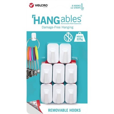 8er Multipack VELCRO  VELCRO  Mikro-Klebe-Haken 225g, 8 St. wiederablösbar weiß
