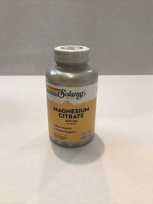 Solaray Magnesium Citrate 400 mg, 180 Vegcaps