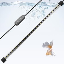 Dirvin 8W LED Fish Tank Light with Timer, Submersible Aquarium Light, 24/7 Mo...