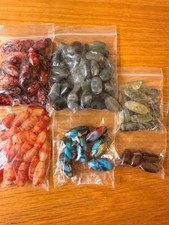 Oblong Beads Colorful Natural Stone Mixed Materials Jewelry Making Supplies Lot