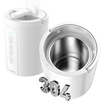 Warm Mist Humidifier 3L Stainless Steel Quiet Filterless Sleep Mode Timer