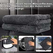 2X 40x40CM Saugstarkes Auto Trockentuch Twist Towel Mikrofasertuch Autopflege M