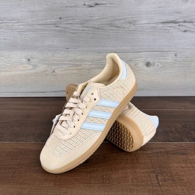 adidas Samba OG Womens Size 6 Beige Sand Strata Sky Tint JR8168
