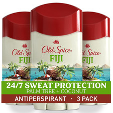 Old Spice Fiji Antiperspirant Deodorant for Men, 3-Pack, 2.6 Oz Each
