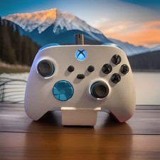 Custom Microsoft XBOX Wireless Controller - white blue and grey - Grade A