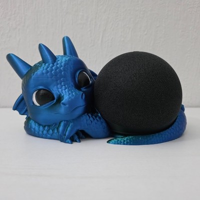  niedlicher Babydrache Halter Echo Dot 3 / 5 / Echo Pop / Toniebox Unikat  