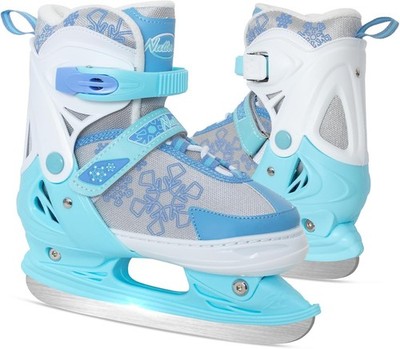 Nattork Kids Adjustable Ice Skates Medium 1-4 Blue Hockey Skates