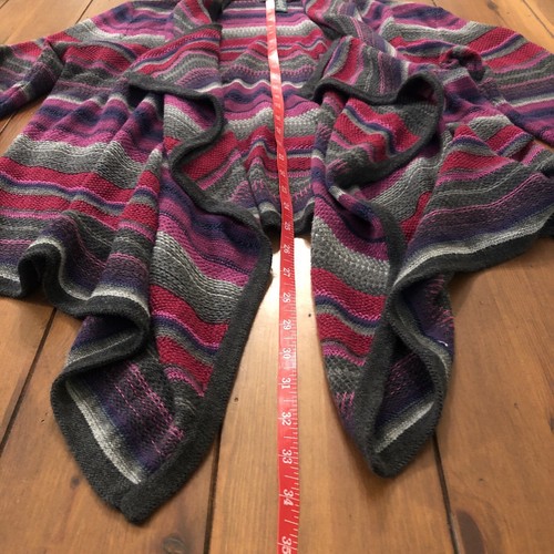 Lauren Ralph Lauren Sweater Open Cardigan Purple Multi Womens Petite Medium Knit - Picture 4 of 8