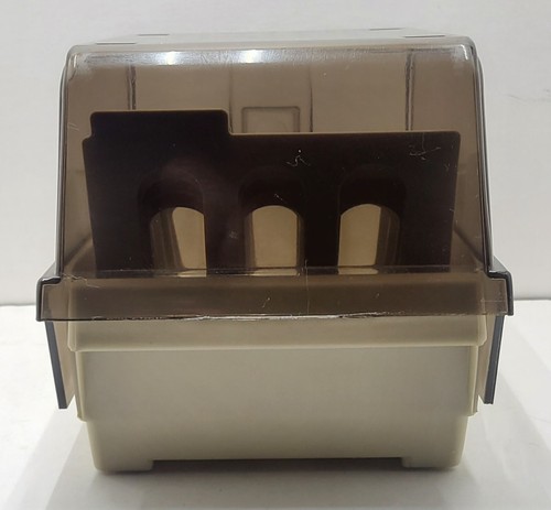 Vintage Plastic Floppy Disk Storage Case Holder Flip Top Lid & 4- 3.5" Diskettes - Picture 11 of 15