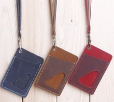 wallet purse ID Card cover holder driver's license bag case Leather brown Y195