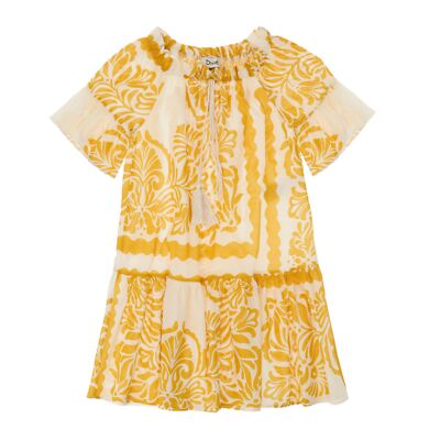 DIXIE Abito bambina ragazza fantasia giallo MADE IN ITALY 10 14