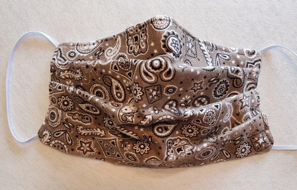 Máscara facial Western Cowboy, alambre para nariz, apertura de filtro, reversible 2 en 1, 1/8 in e Foto 2 de 4