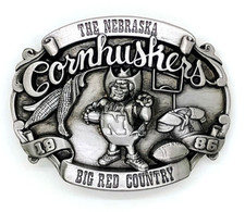 The Nebraska Cornhuskers 1986 "Big Red Country" Belt Buckle