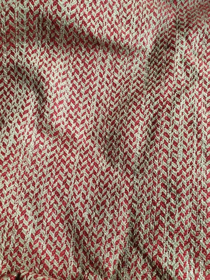 Large John Lewis MTM Napier Lined Pencil Pleat Curtains Red / Gold - Image 4 of 4