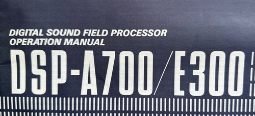 Yamaha Digital Sound Processor DSP-A700/E300 Bedienungsanleitung - Bild 2 von 2