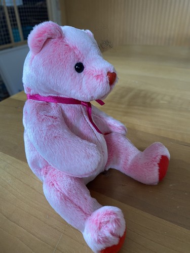 Ty Beanie Baby Babys ROMANTIK Valentinstag rosa Bär neu mit Etikett - Bild 4 von 9