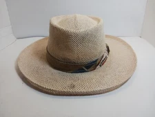 Dorfman Pacific Headwear Straw Hat Large Natural Fiber Wide Brim  Summer Club