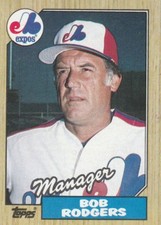 FREE SHIPPING-MINT-1987 Topps Bob Rodgers Montreal Expos 293