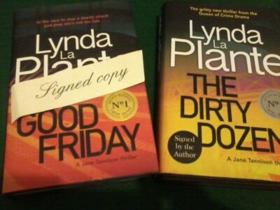 LYNDA LA PLANTE +SIGNED+ 2 X H/B ,'GOOD FRIDAY &THE DIRTY DOZEN,BESTSELLING