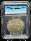 1900 Morgan Silver Dollar, ICG MS66+, Beautiful Toning, Issue Free