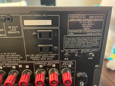 KENWOOD KRF-V7771D Receiver Audio AV Receiver - EXCELLENT