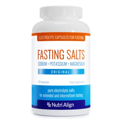 NUTRI-ALIGN Fasting Salts Capsules Pure Electrolytes: Sodium, Potassium, Magnesium. 120 caps