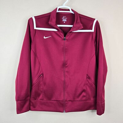 maroon nike jacket women's