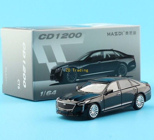 ZD Masdi 1:64 Black CT6 Sedan Sports Model Diecast Metal Car BN - Picture 9 of 10