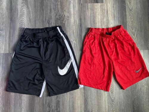 Lot Of 2 Nike Boys Youth Shorts Size Large L - Foto 1 di 5
