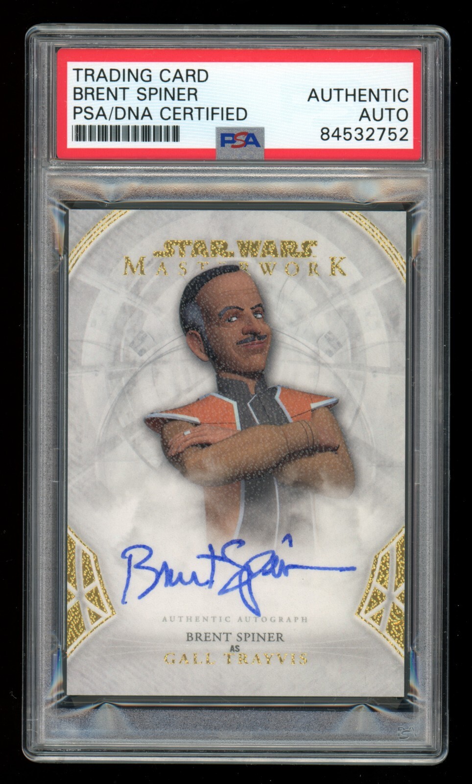 Brent Spiner PSA/DNA Gold #25/25 Auto Star Wars Masterwork Gall Trayvis Topps
