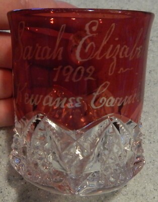 Kewanee (IL) Carnival 1902 Ruby Flash Coffee Cup or Tea Cup -  Sarah  Elizabeth