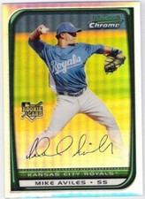 MIKE AVILES 2008 Bowman CHROME Draft Picks REFRACTOR ROOKIE Card #BDP3 ROYALS