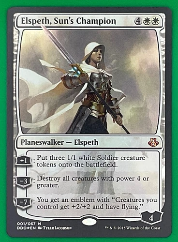 MTG - FOIL Elspeth, Sun’s Champion - Duel Elspeth vs Kiora - NM - MAGIC CARD