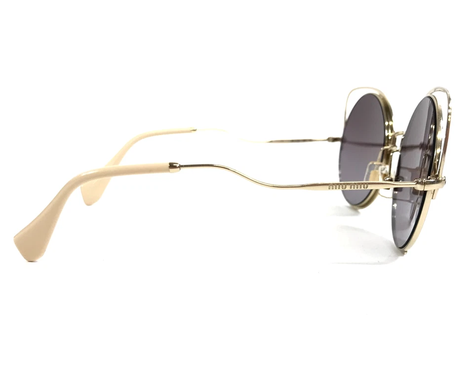 Gafas de sol Miu Miu SMU51T 4UD-085 monturas doradas nude con lentes espejadas moradas Foto 3 de 4