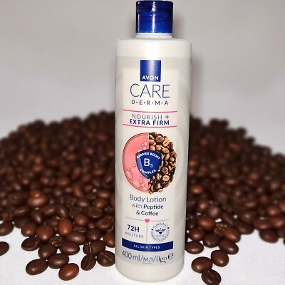 Avon Care DERMA NOURISH + 72H EXTRA FIRM Körperlotion mit Peptiden Kaffee Creme