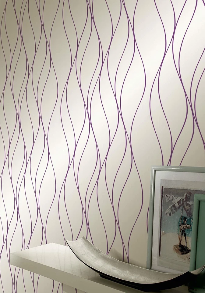 A.S. Création Tapete Vlies OK 1829-37 Linien stylisch Lila Weiß glatte Oberfläch - Bild 4 von 4