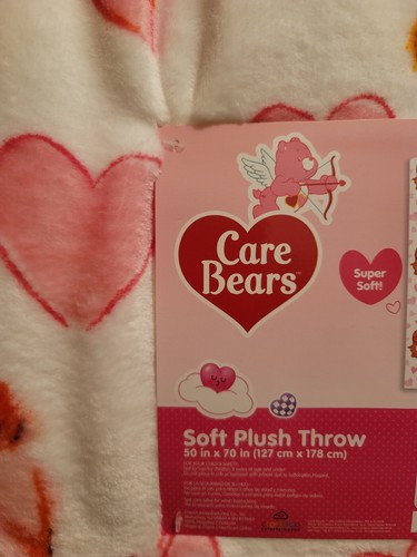 Care Bears Hearts & Valentines Plush Throw Blanket 50x70 Inches NEW 2024 - Picture 4 of 4