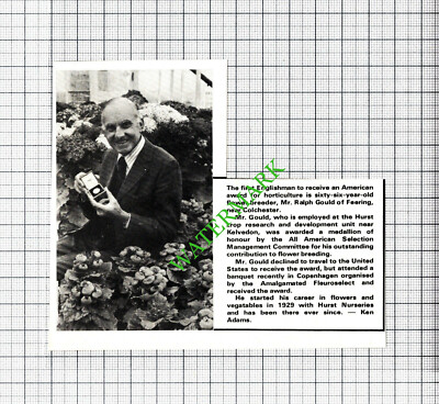 Mr Ralph Gould Feering Essex Hurst Crop Research Kelvedon - 1979 Small Cutting
