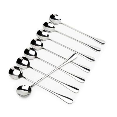 Long-handled ice tea spoon, cocktail stir spoons,coffee,ice cream scoop Set of 8