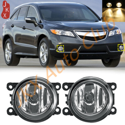 For Acura RDX 2010-2015 Replacement u Pair Front Bumper Halogen Fog Lights Lamps